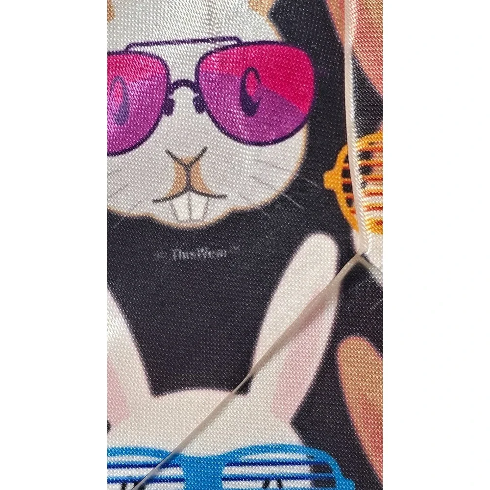 This Wear Novelty Rabbit Glasses Tie Fun Optician Theme Conversation Menswear - Picture 6 of 6